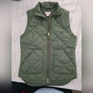 J. Crew Olive Quilted Vest